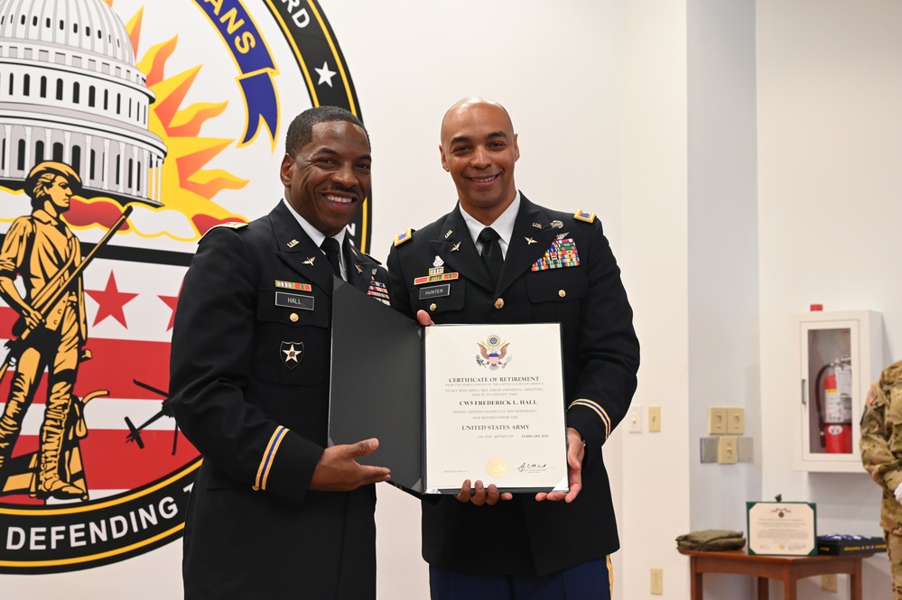 D.C. Army National Guard State Aviation Safety Officer retirement ceremony