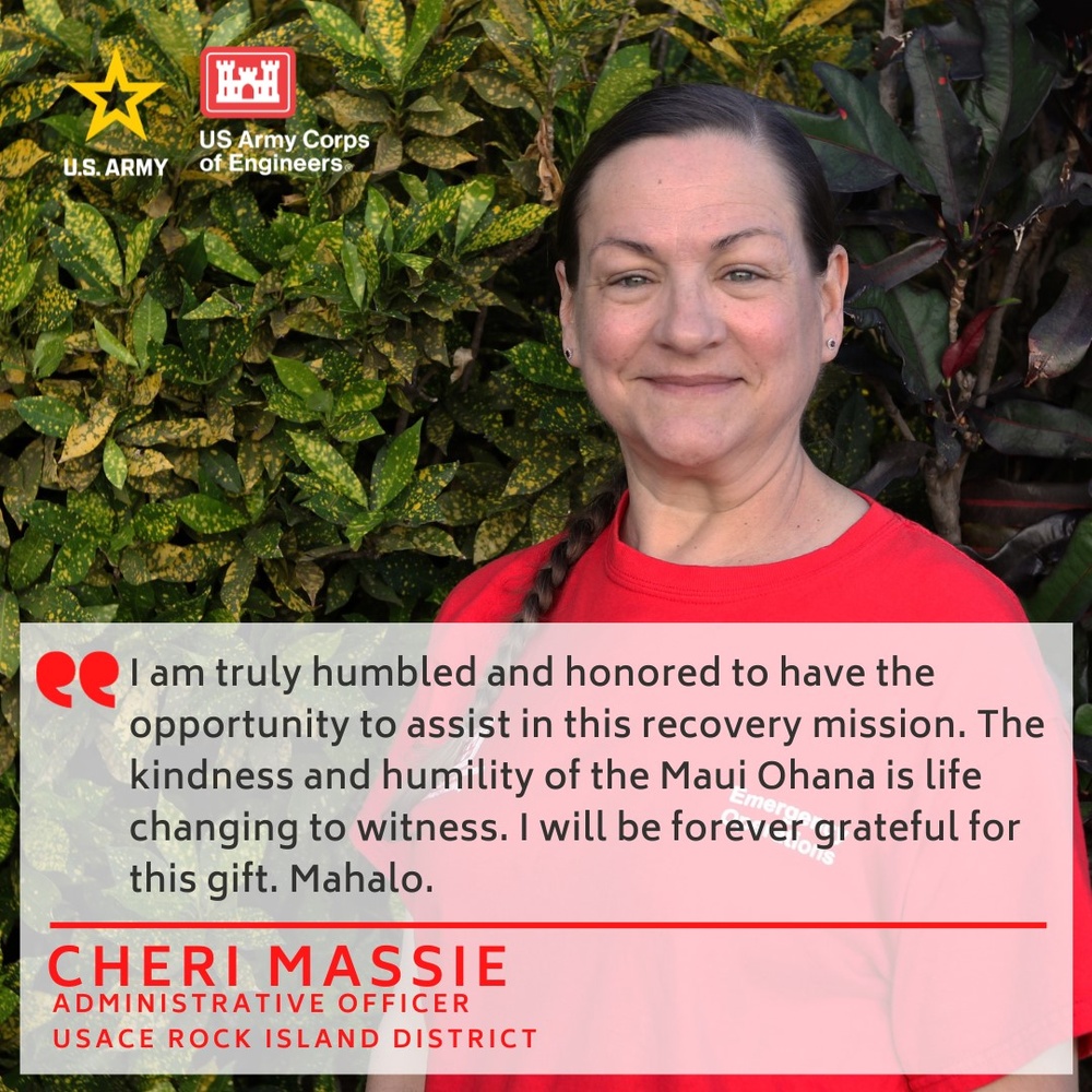 Hawaiʻi Wildfires Response Mission USACE Employee Spotlight – Cheri Massie