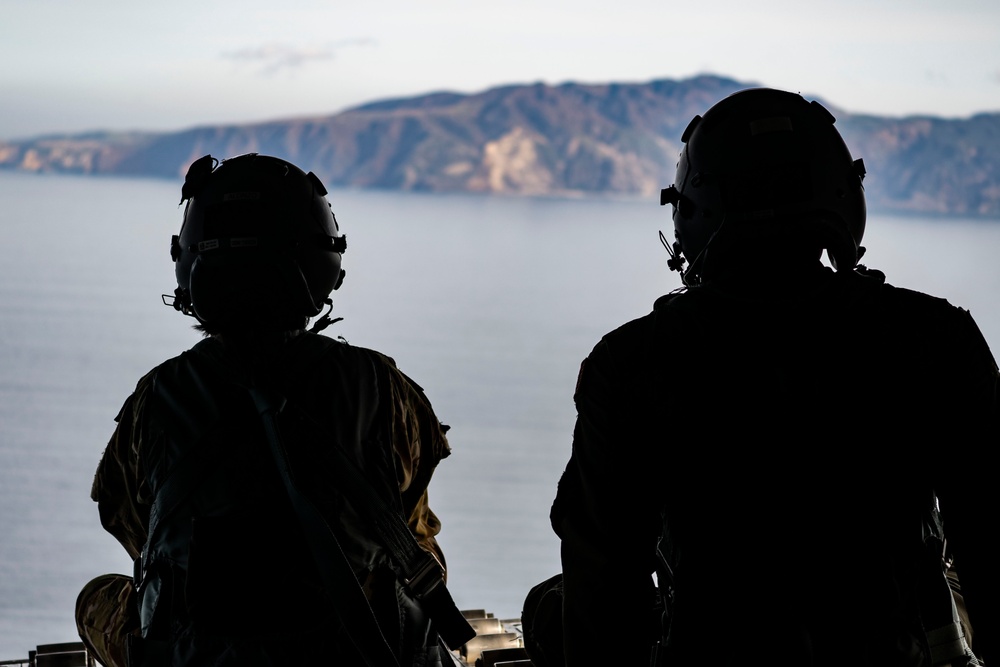 146AW and 152AW fly over Southern California in 3 Ship Formation Flight