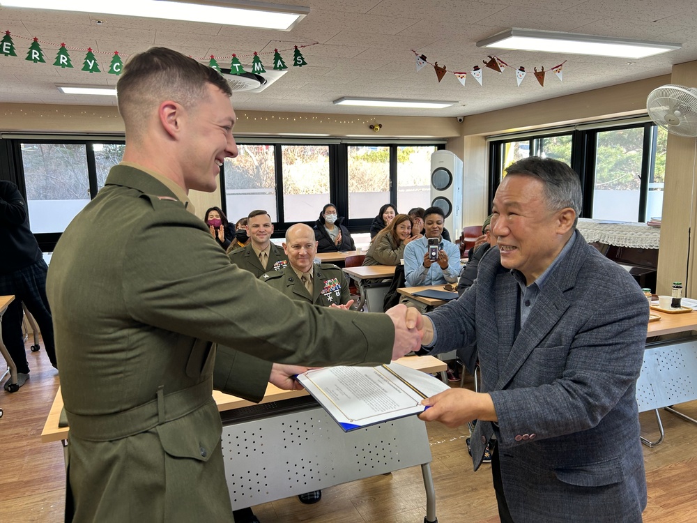 U.S. Marines from Camp Mujuk Volunteer at Sunrin Orphanage