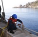 USS Hershel &quot;Woody&quot; Williams (ESB 4) Deck Department Rigs An Accommodation Ladder