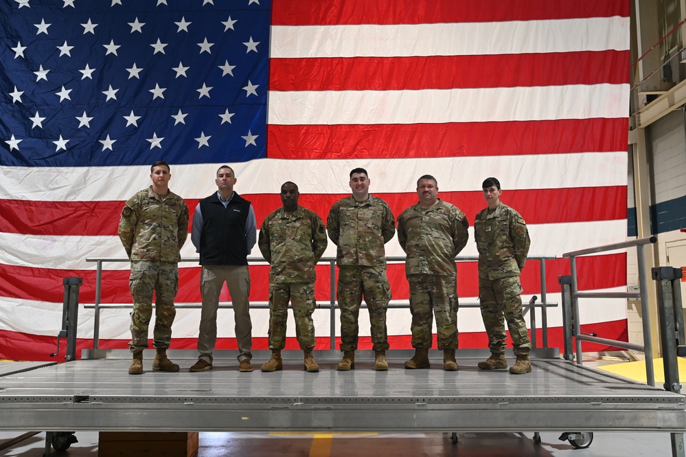 Command Chief Williams visits the 186th Air Refueling Wing