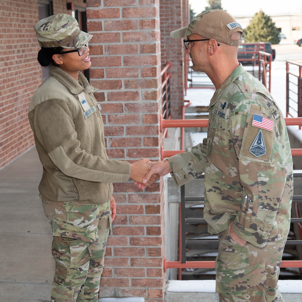 Chief Master Sgt. of the Space Force visits Peterson SFB Dorms