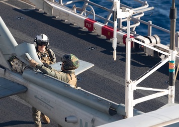 USS Bataan Launches Marine Medium Tilt Rotor Squadron 162 Aircrafts