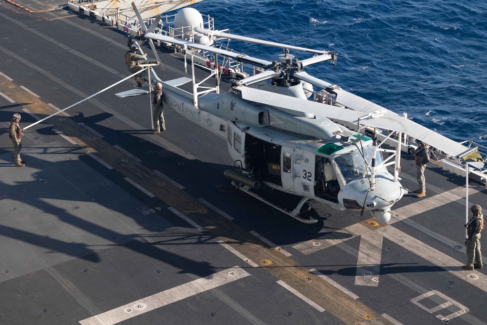 USS Bataan Launches Marine Medium Tilt Rotor Squadron 162 Aircrafts