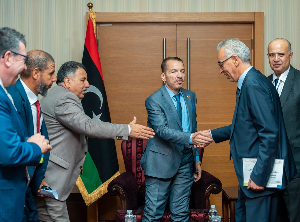 USAID representatives participate in the launch of Libya’s Renewable Energy Strategy.