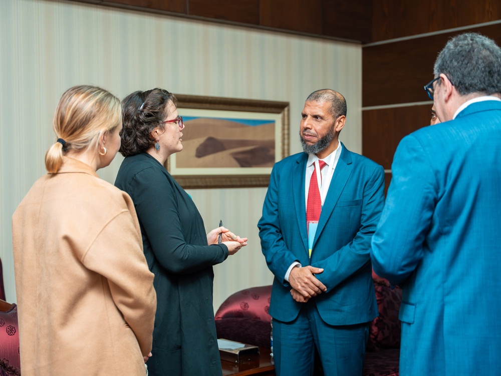 USAID representatives participate in the launch of Libya’s Renewable Energy Strategy.