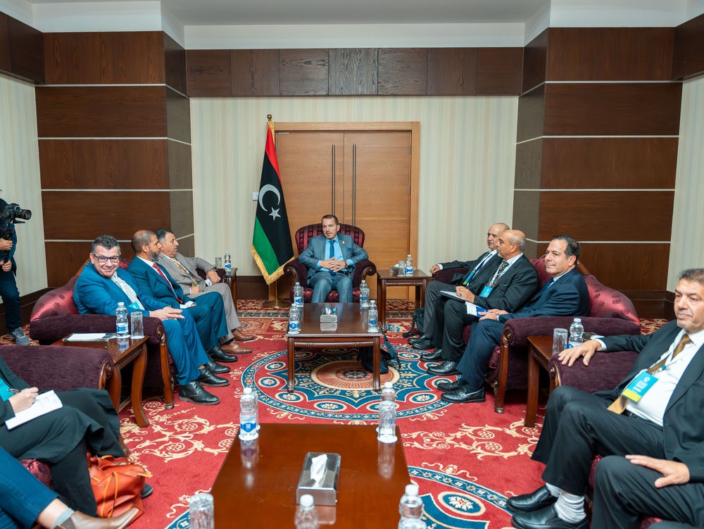 USAID representatives participate in the launch of Libya’s Renewable Energy Strategy.