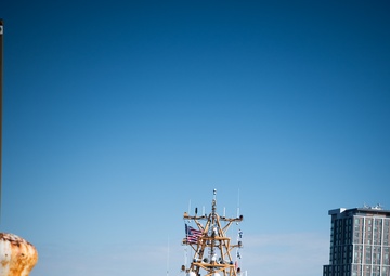 USCGC Melvin Bell (WPC 1155) arrives to homeport after being delivered to Coast Guard