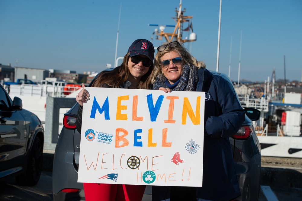 USCGC Melvin Bell (WPC 1155) arrives to homeport after being delivered to Coast Guard