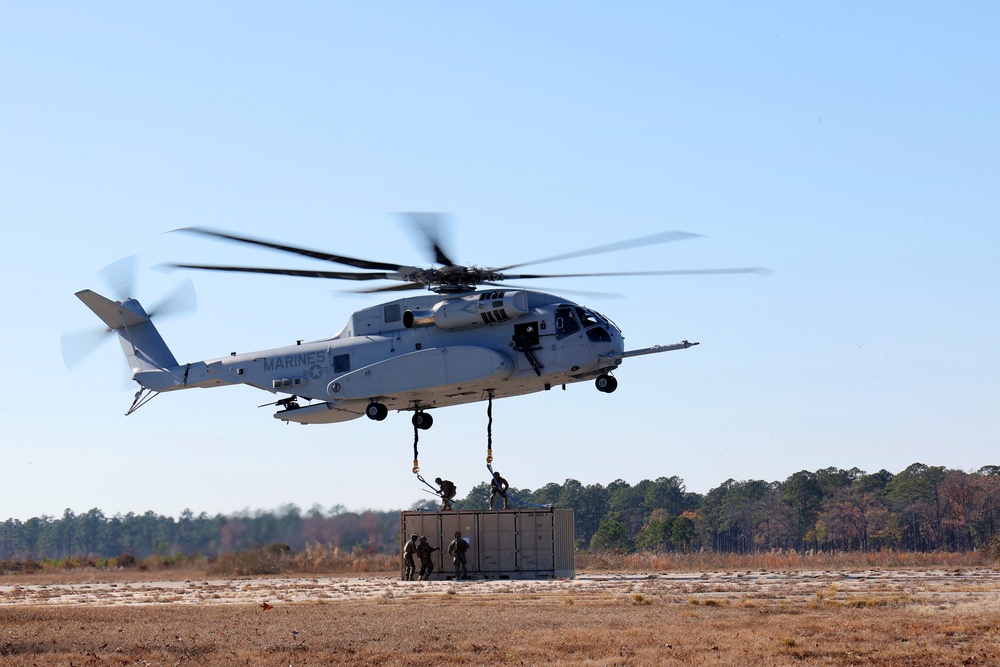 Community tour and demonstration of Marine Corps Outlying Landing Field Oak Grove, North Carolina, Dec. 7, 2023.