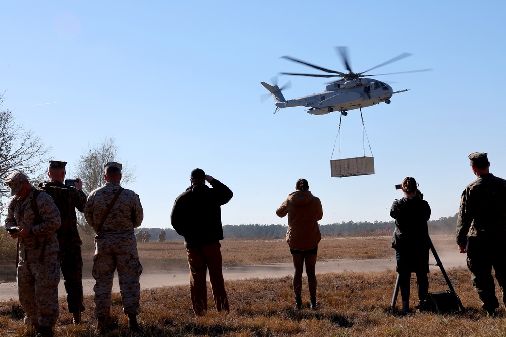 Community tour of Marine Corps Outlying Landing Field Oak Grove, North Carolina, Dec. 7, 2023.