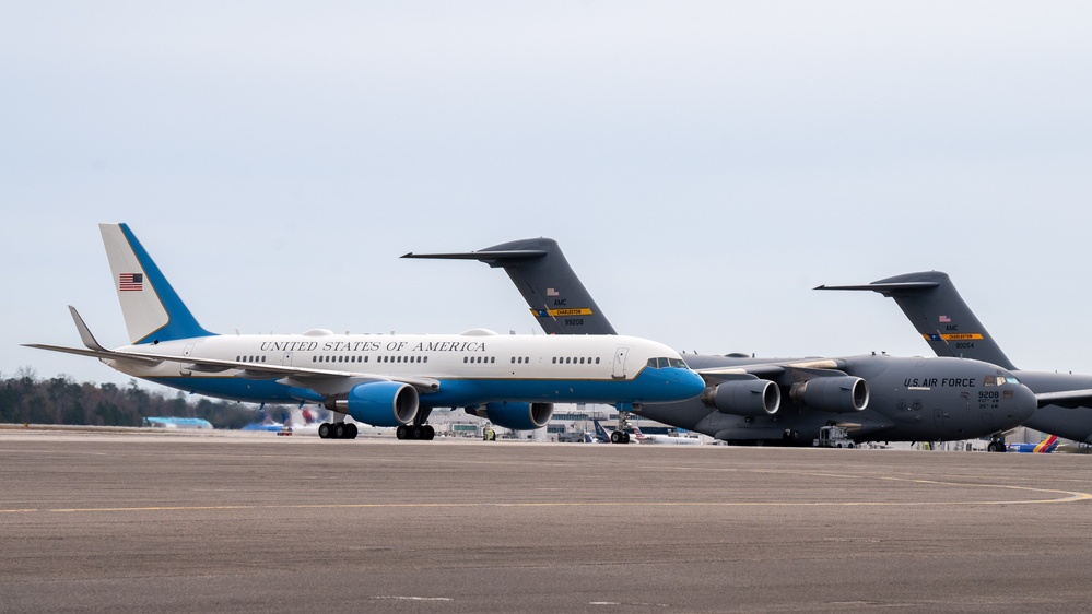 President Biden lands at Joint Base Charleston