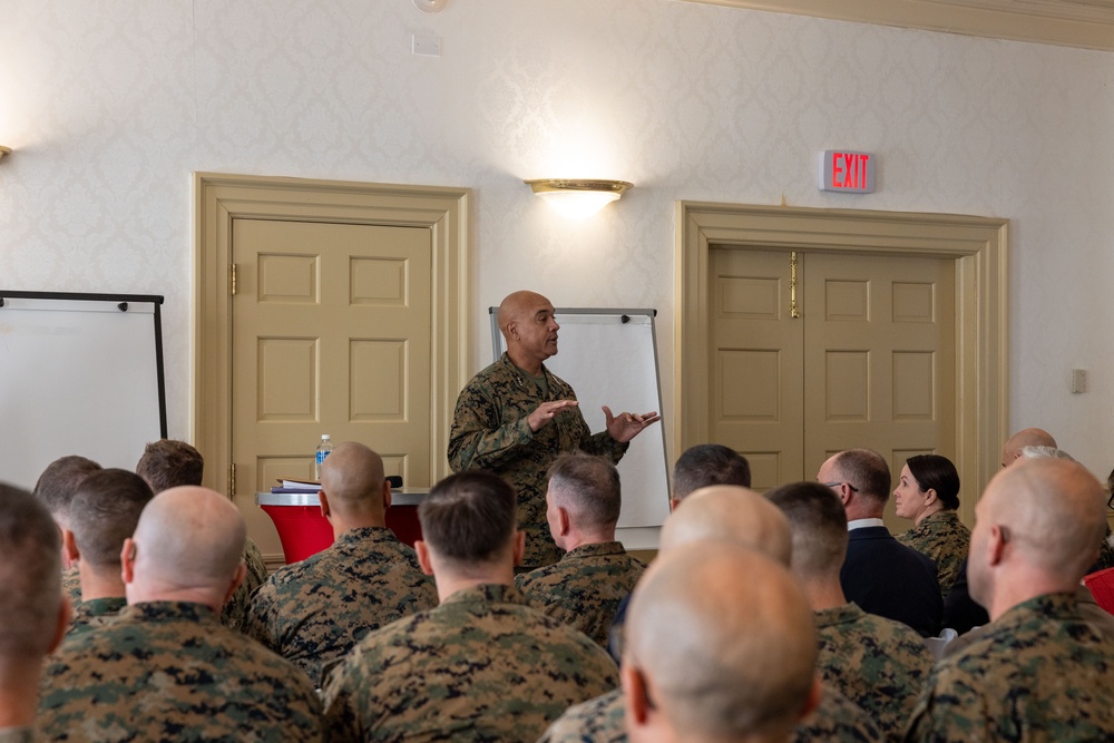 Gen. Paxton 33rd Assistant Commandant of the Marine Corps passes knowledge on to the next generation of Marines