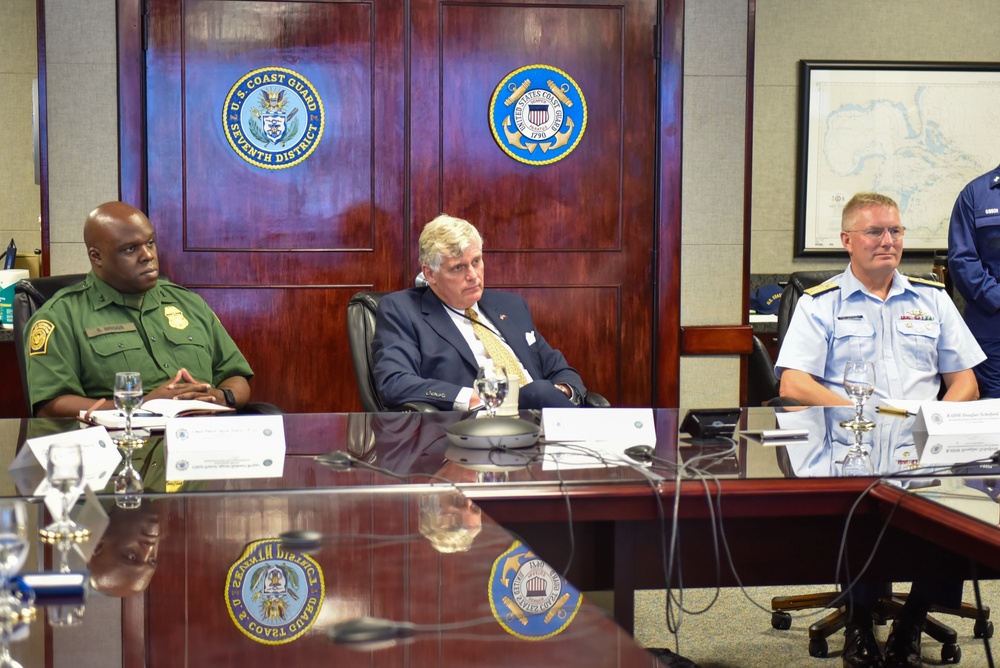 Homeland Security Task Force-Southeast leaders host Chargé d’Affaires Eric Stromayer in Miami