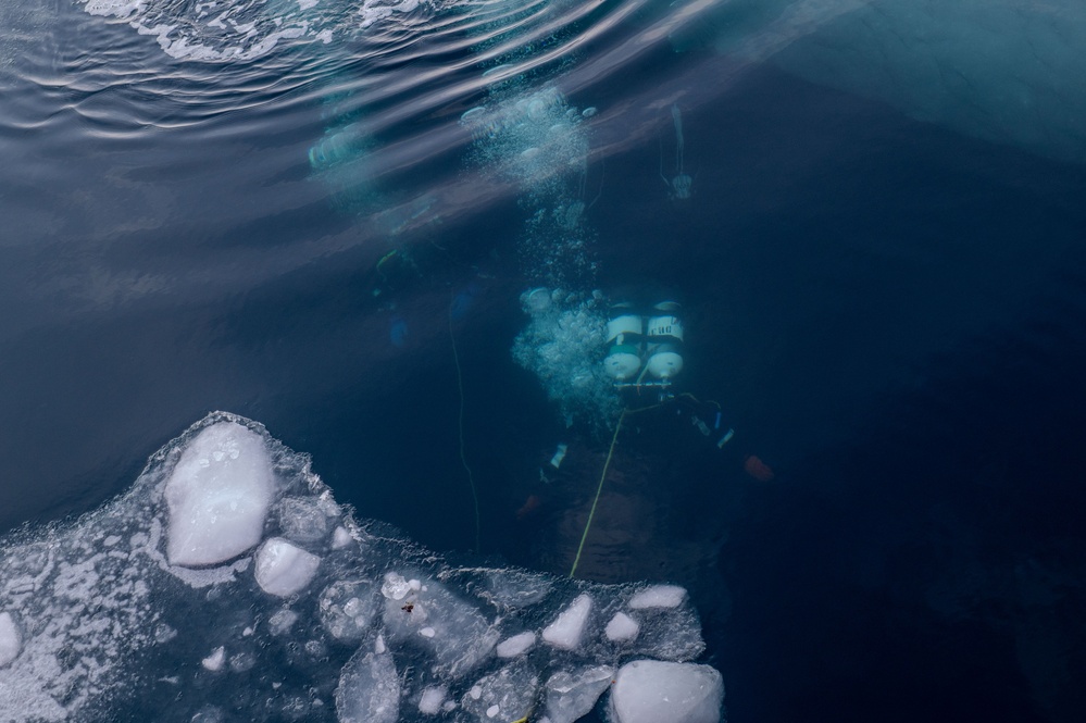 U.S. Coast Guard Cutter Polar Star (WAGB 10) conducts dive operations