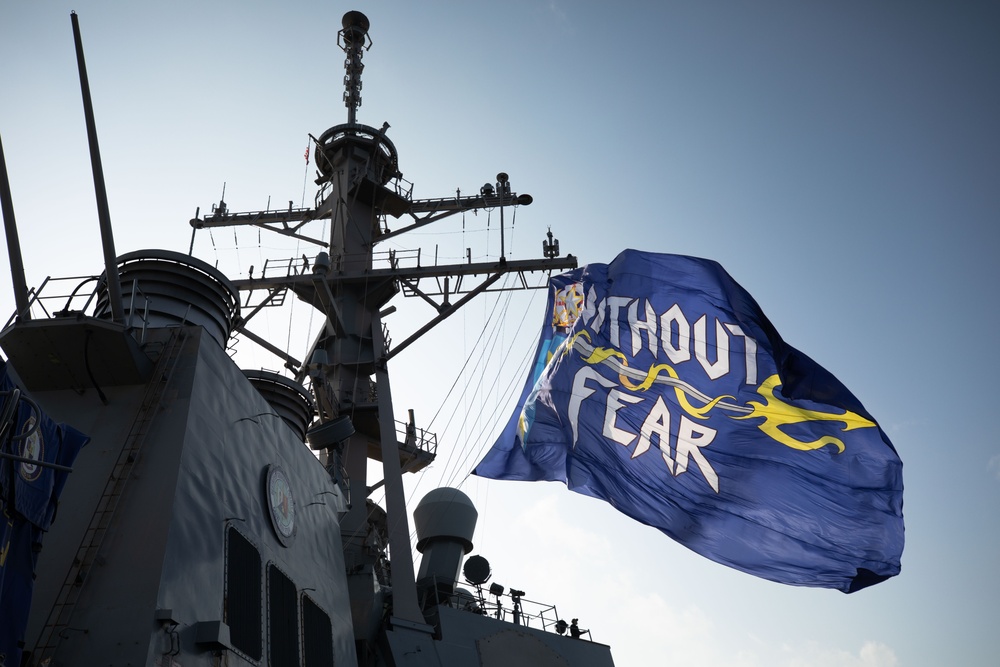 USS Laboon Patrols the Red Sea during Operation Prosperity Guardian