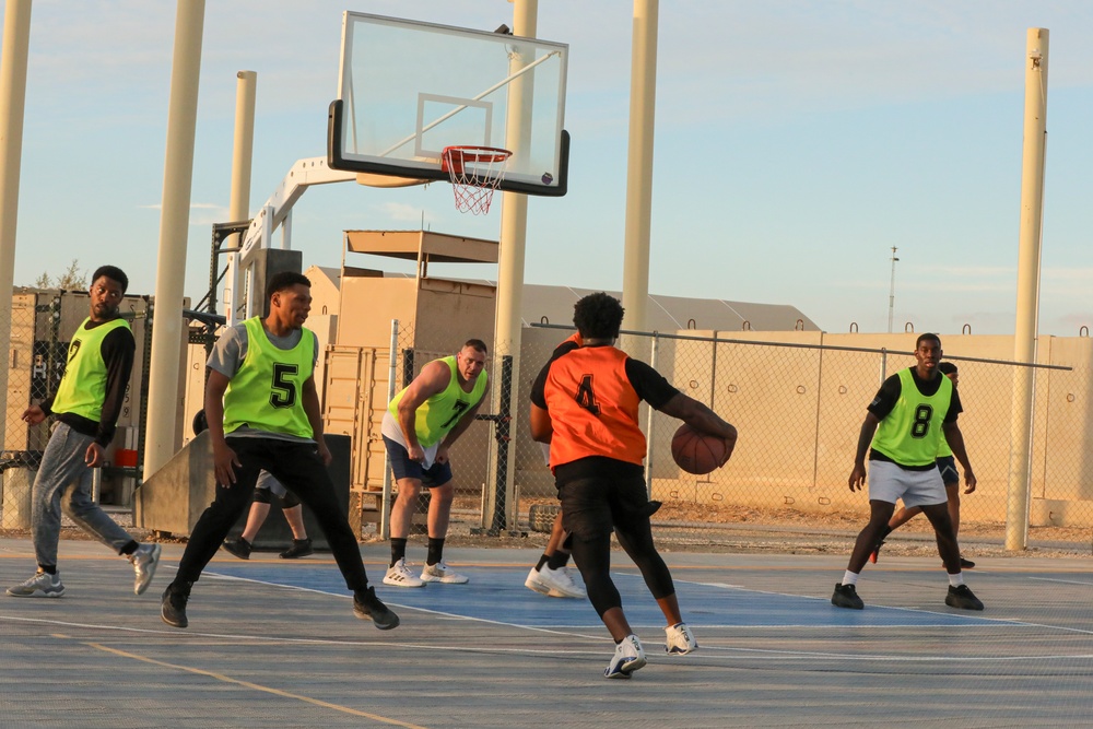 69th Plays basketball with the Air Force