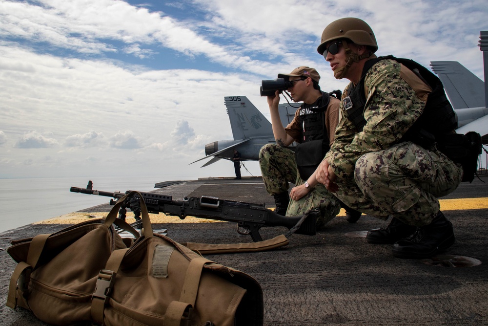 USS Carl Vinson (CVN 70) Sailors Stand Watch