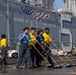 USS Bataan Sailors Scrub the Flight Deck