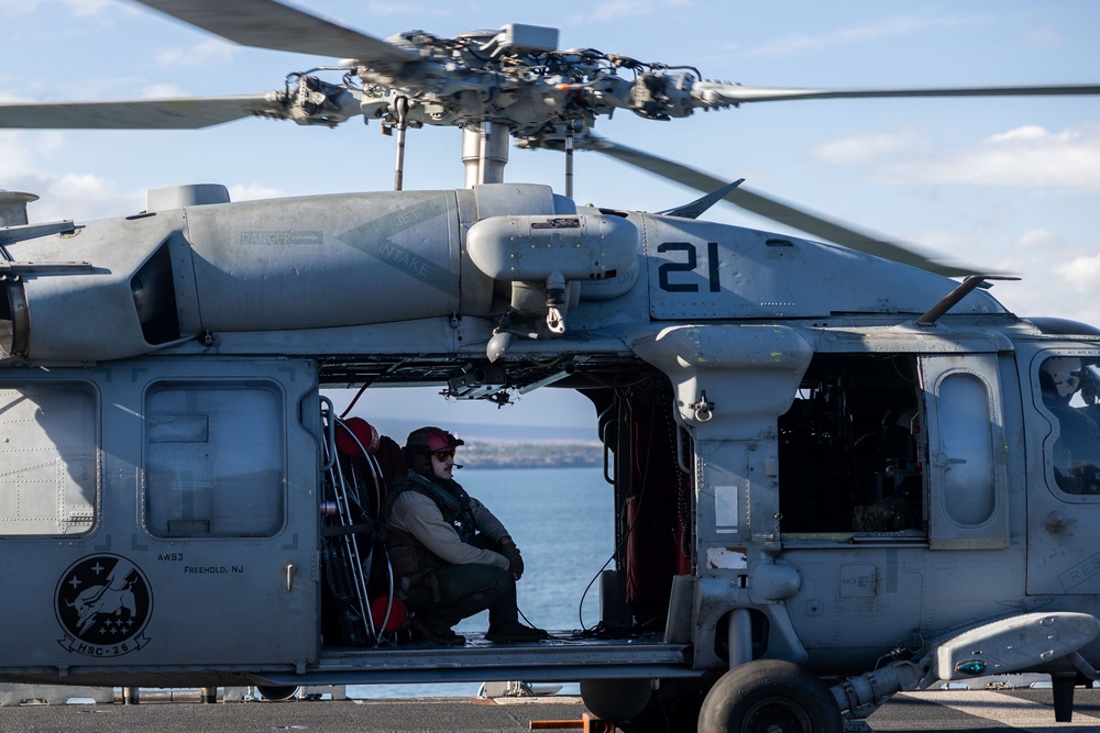 USS Bataan Flight Operations For Greek Marine Bilateral Exercise