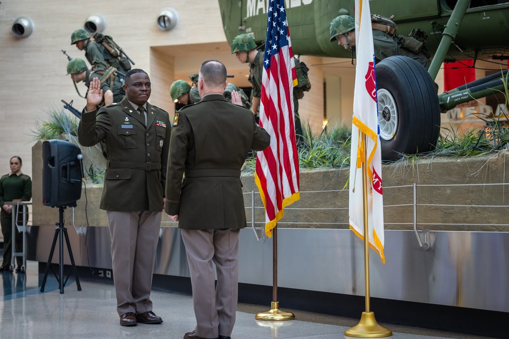 Dallas native directly commissioned to captain at the National Museum of the Marine Corps