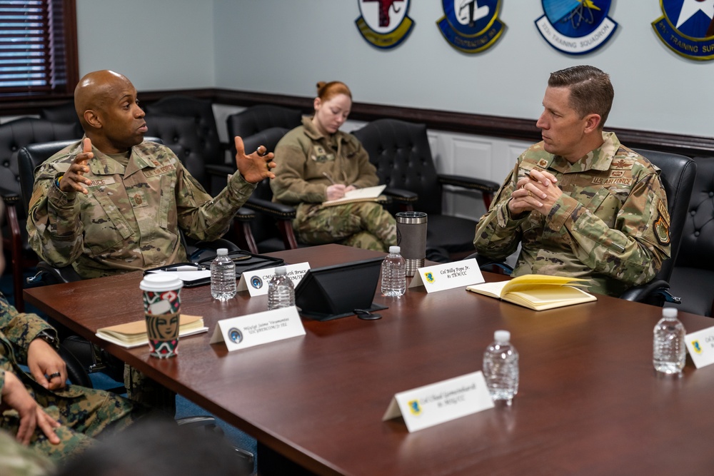 CMSGT Bruce Visits Keesler AFB