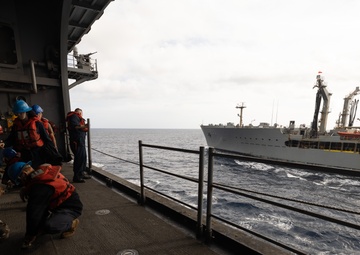 USS Bataan Conducts a Replenishment-At-Sea