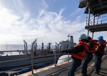 USS Bataan Conducts a Replenishment-At-Sea