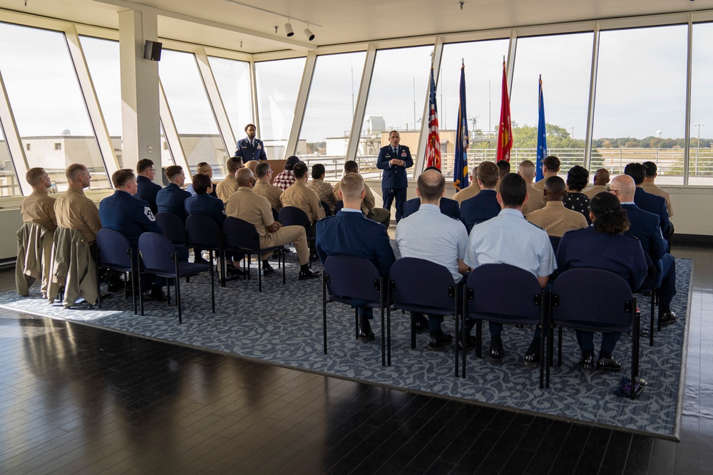 Col. Koslov speaks to graduates of the Spectrums Operations Apprenticeship course