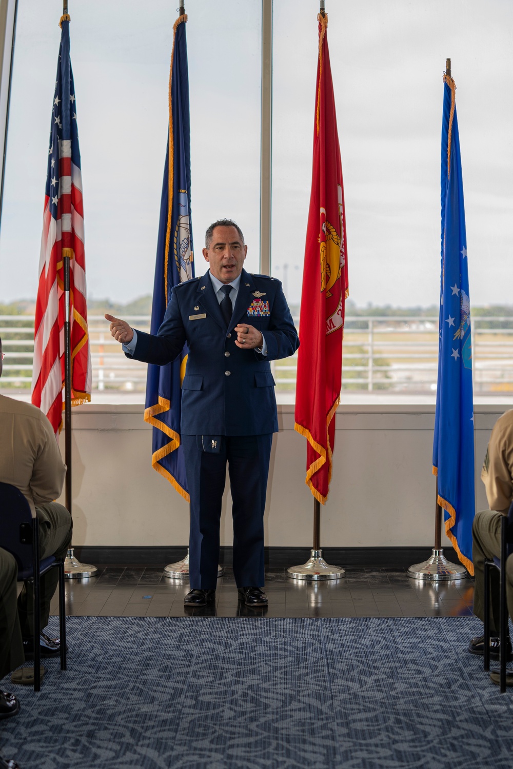 Col. Koslov speaks to graduates of the Spectrums Operations Apprenticeship course