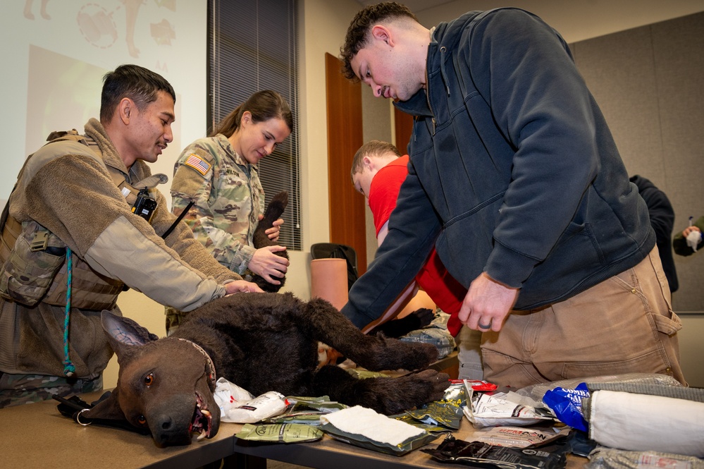 JBER veterinary readiness hosts K9 TCCC exercise to military and non-military working dog handlers