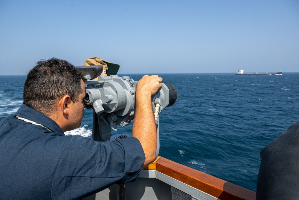 USS Mason Sailor Stands Watch in Support of Operation Prosperity Guardian
