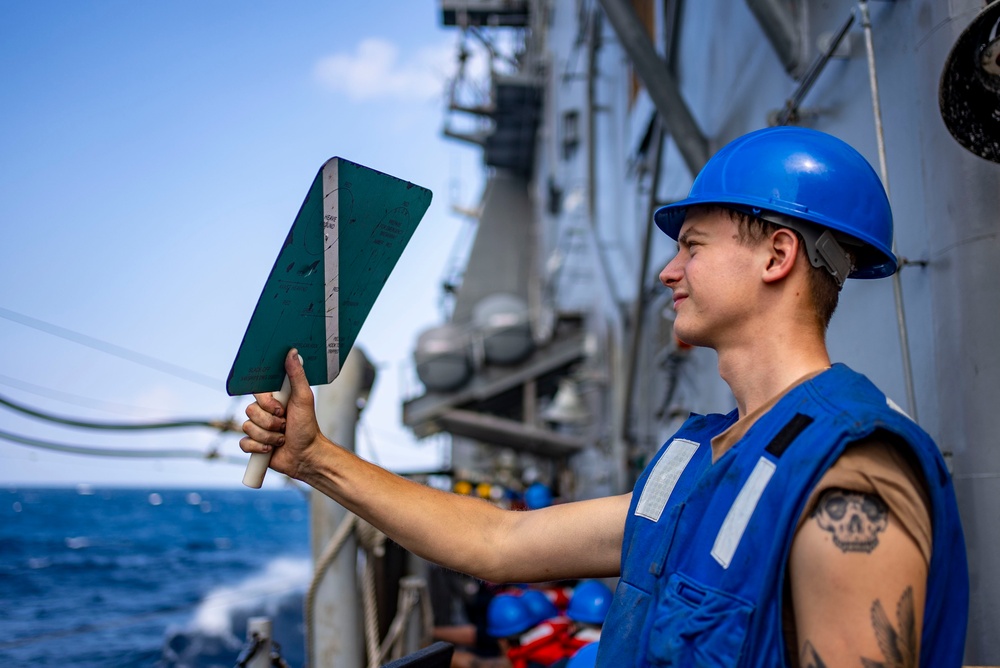 USS Princeton Conducts Replenishment-at-Sea with USNS Carl Brashear