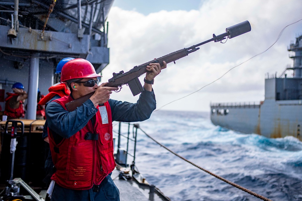 USS Princeton Conducts Replenishment-at-Sea with USNS Carl Brashear