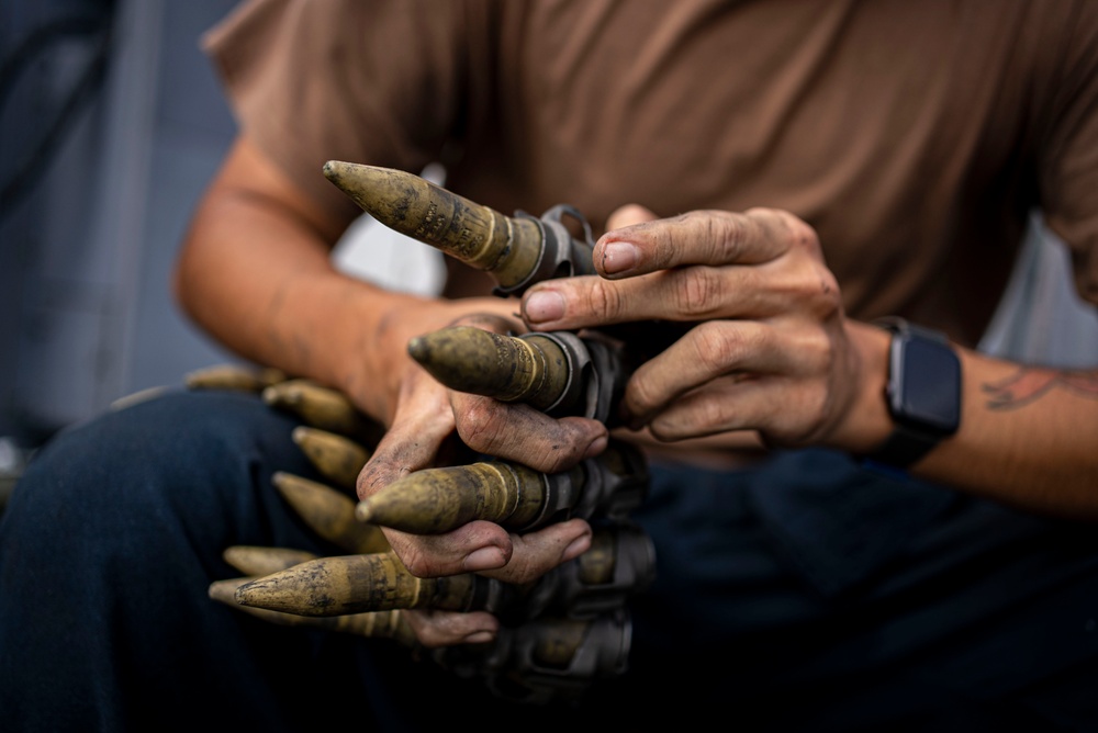 USS Princeton Sailors Sort Ammunition