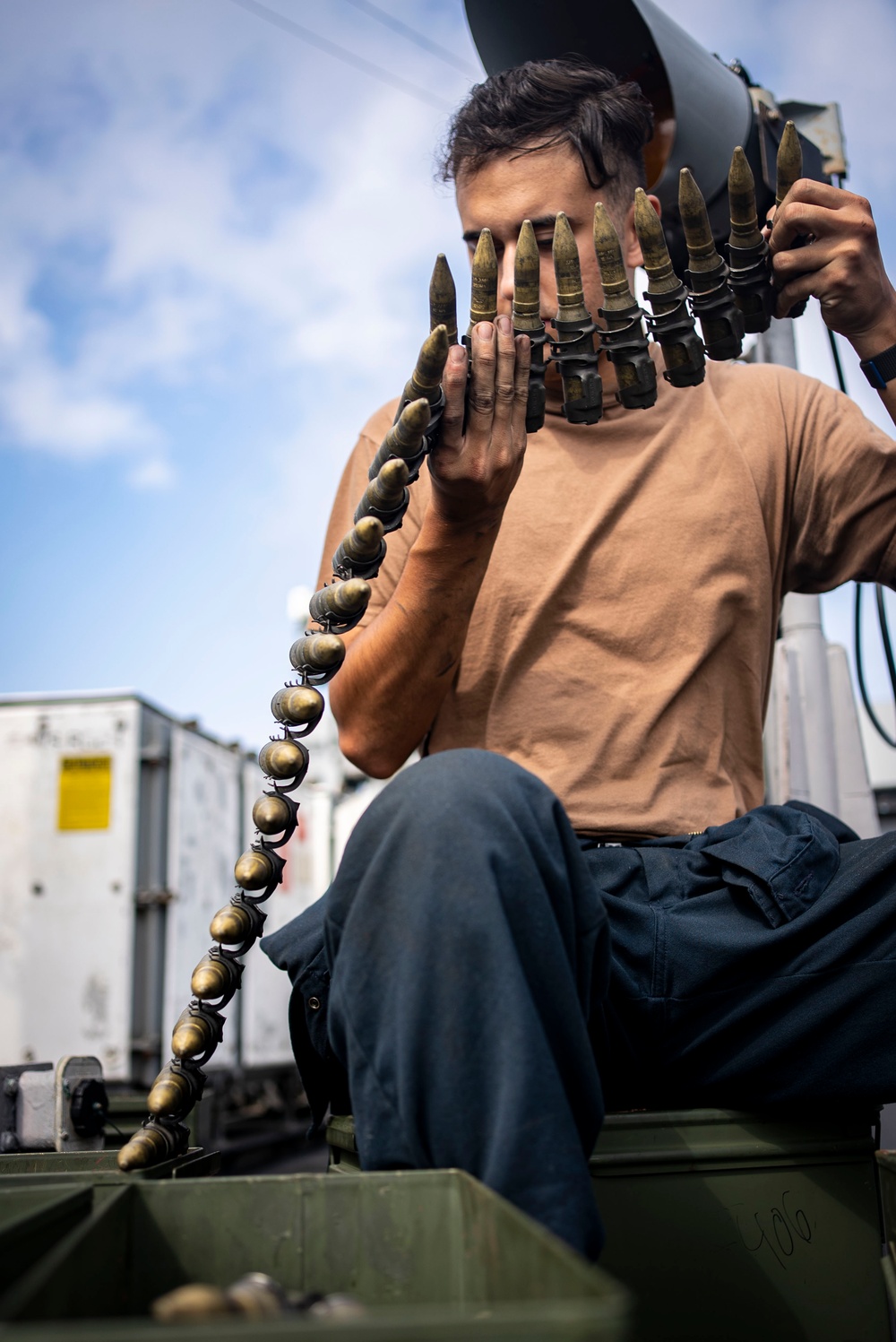 USS Princeton Sailors Sort Ammunition