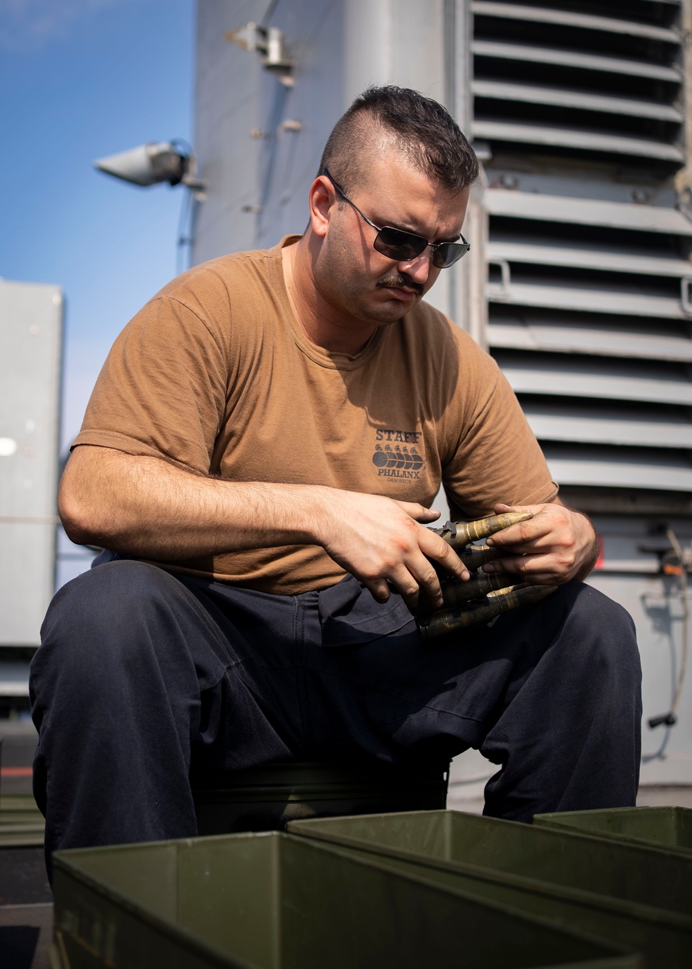 USS Princeton Sailors Sort Ammunition