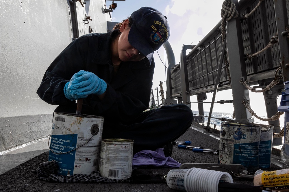 Sterett Conducts Deck Preservation