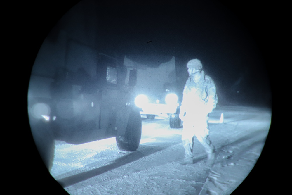 Sustainment Soldiers Participate in Night-Time Driver Training