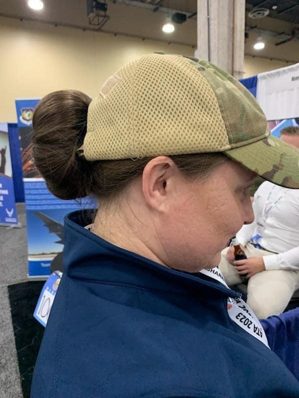 Dover AFB female innovators create bump cap for female maintainers