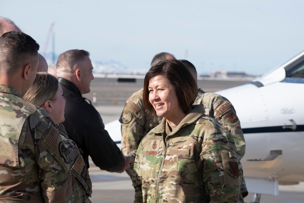 CMSAF JoAnne S. Bass Visits Utah Air National Guard