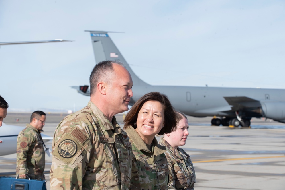 CMSAF JoAnne S. Bass Visits Utah Air National Guard