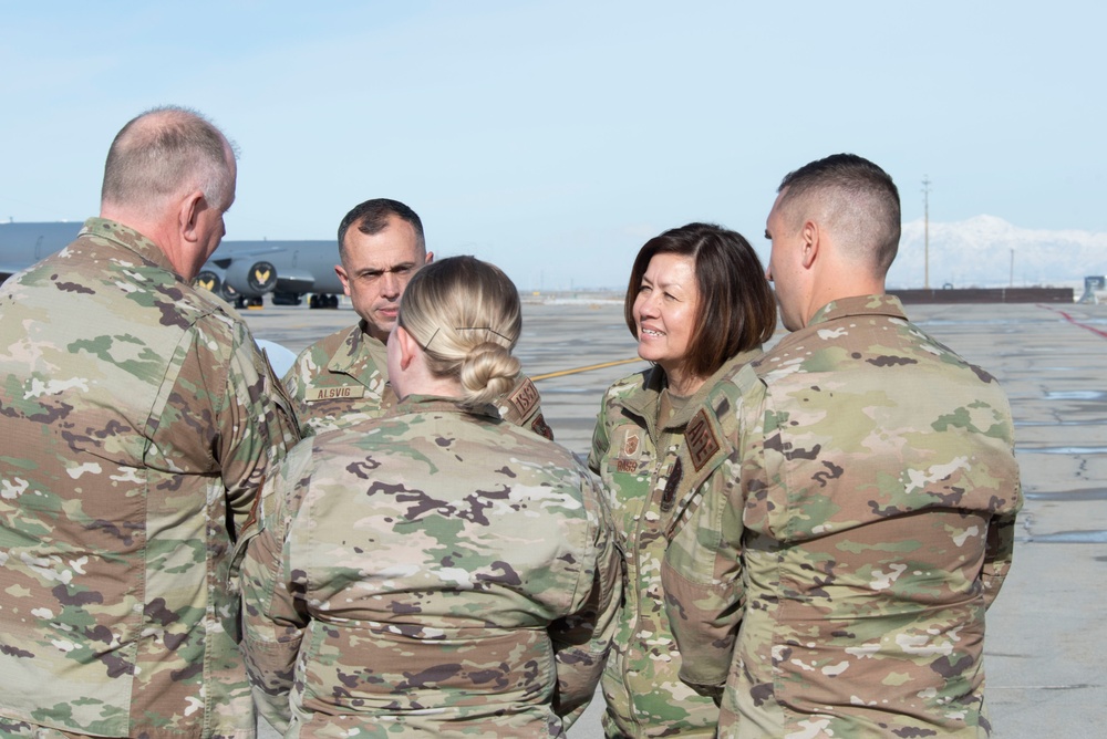 CMSAF JoAnne S. Bass Visits Utah Air National Guard