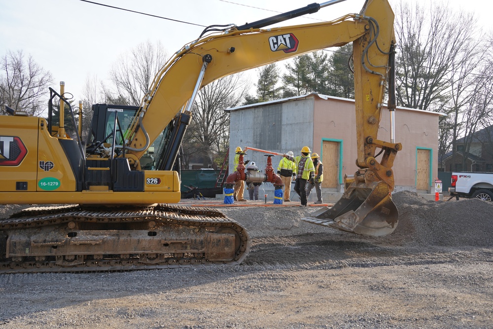 Construction continues at the Louisville VA Medical Center Jan. 2, 2024