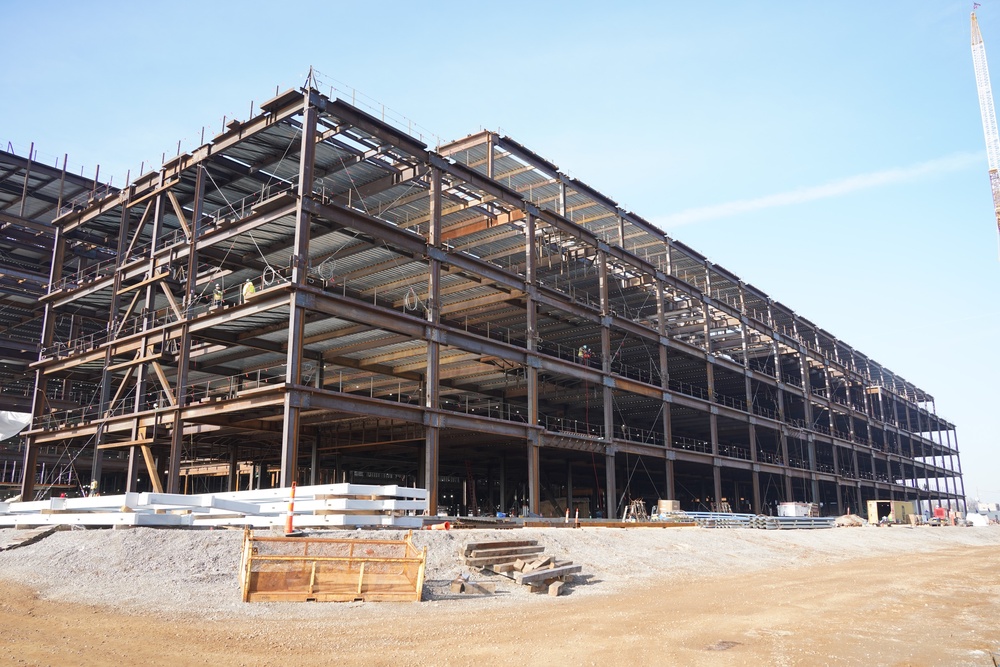 Construction continues at the Louisville VA Medical Center Jan. 2, 2024