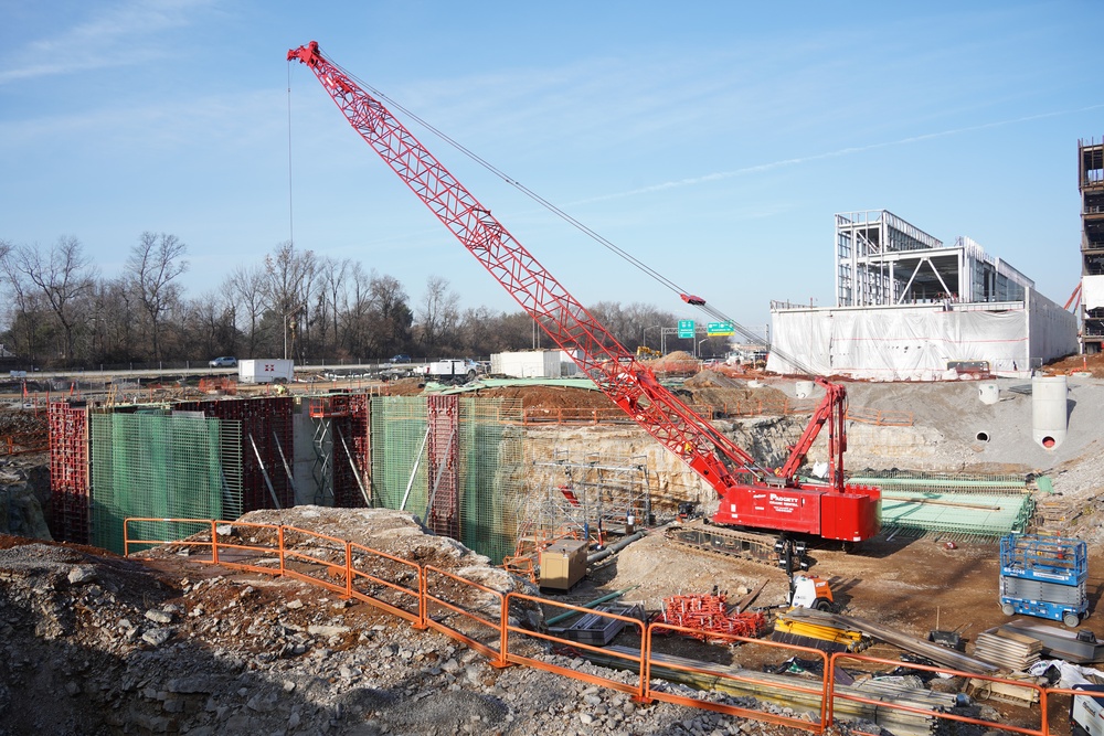 Construction continues at the Louisville VA Medical Center Jan. 2, 2024