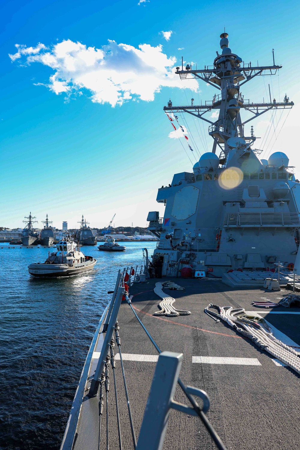 USS John Finn Gets Underway