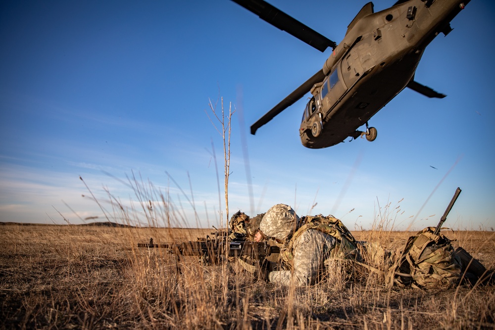 'Bone Crusher' Battery Air Assaults to the Objective in Romania