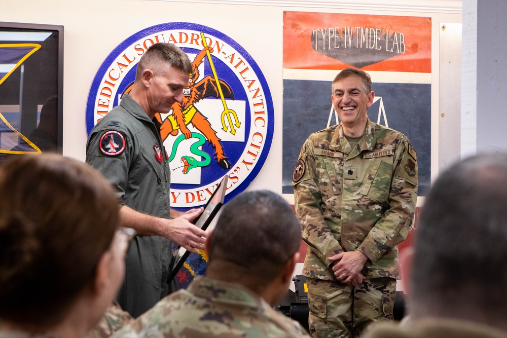 Lt. Col. Ronald M. Frank, 177th Medical Group chief of aerospace medicine, retires from the 177th Fighter Wing